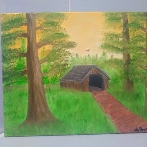 🎁Oil Painting "Covered Road"